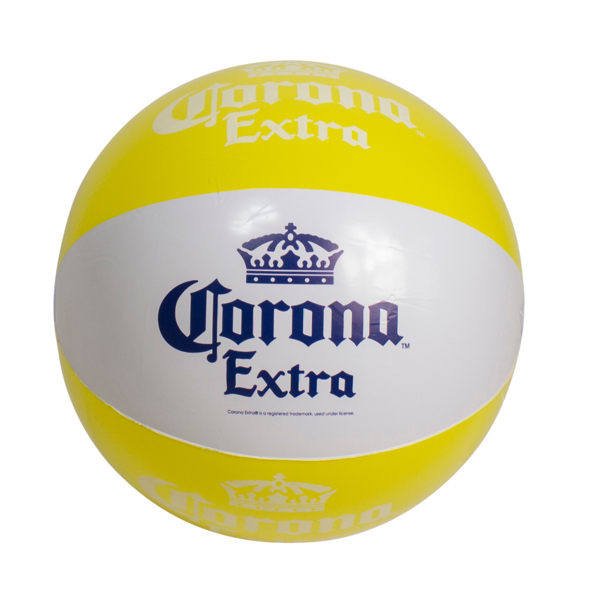 20" Corona Tropical Yellow & White Inflatable Beach Ball